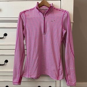Nike Dri-Fit Striped Quarter ZIP Pullover Jacket. Size Small. EUC